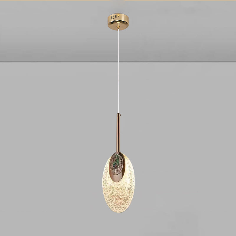 Moderne minimalistische runde Basis Eisen Acryl LED Pendelleuchte für Wohnzimmer 