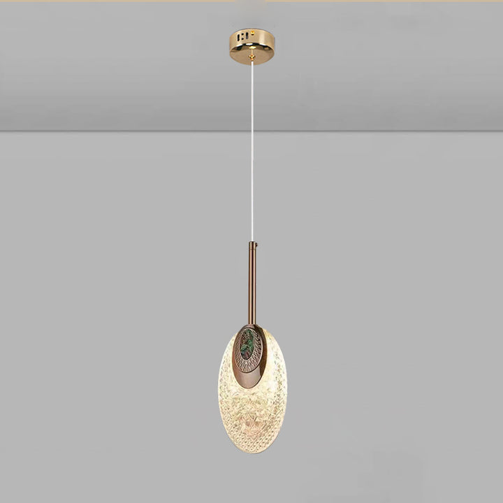Moderne minimalistische runde Basis Eisen Acryl LED Pendelleuchte für Wohnzimmer 