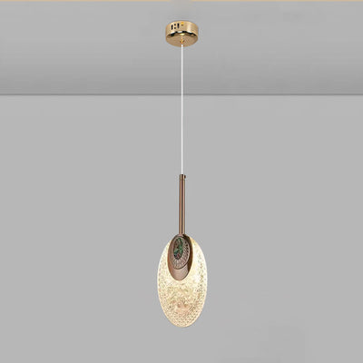 Lustre LED en acrylique et fer à base ronde minimaliste moderne pour salon 