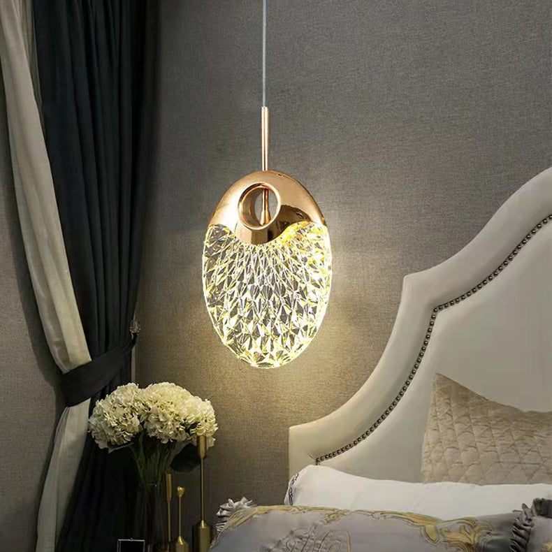 Lustre LED en acrylique et fer à base ronde minimaliste moderne pour salon 