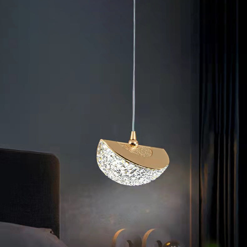 Lustre LED en acrylique et fer à base ronde minimaliste moderne pour salon 