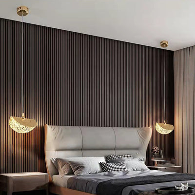Lustre LED en acrylique et fer à base ronde minimaliste moderne pour salon 