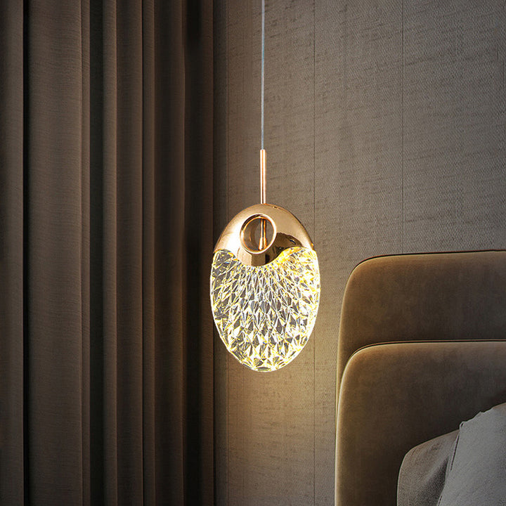 Moderne minimalistische runde Basis Eisen Acryl LED Pendelleuchte für Wohnzimmer 