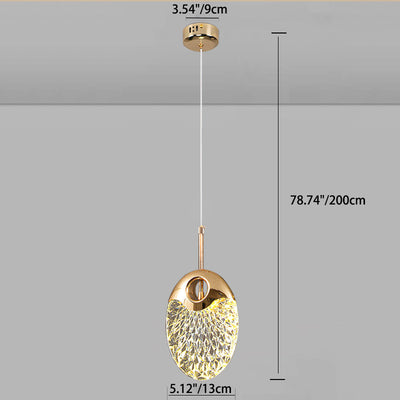 Lustre LED en acrylique et fer à base ronde minimaliste moderne pour salon 