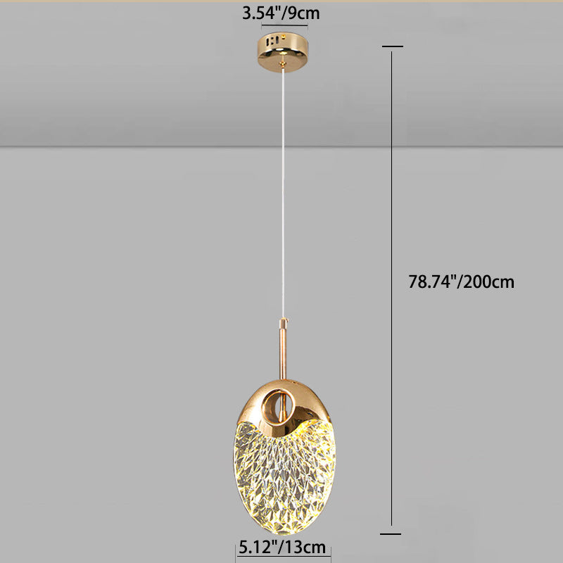 Lustre LED en acrylique et fer à base ronde minimaliste moderne pour salon 