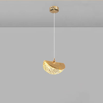 Lustre LED en acrylique et fer à base ronde minimaliste moderne pour salon 