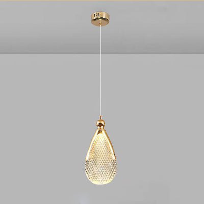 Lustre LED en acrylique et fer à base ronde minimaliste moderne pour salon 