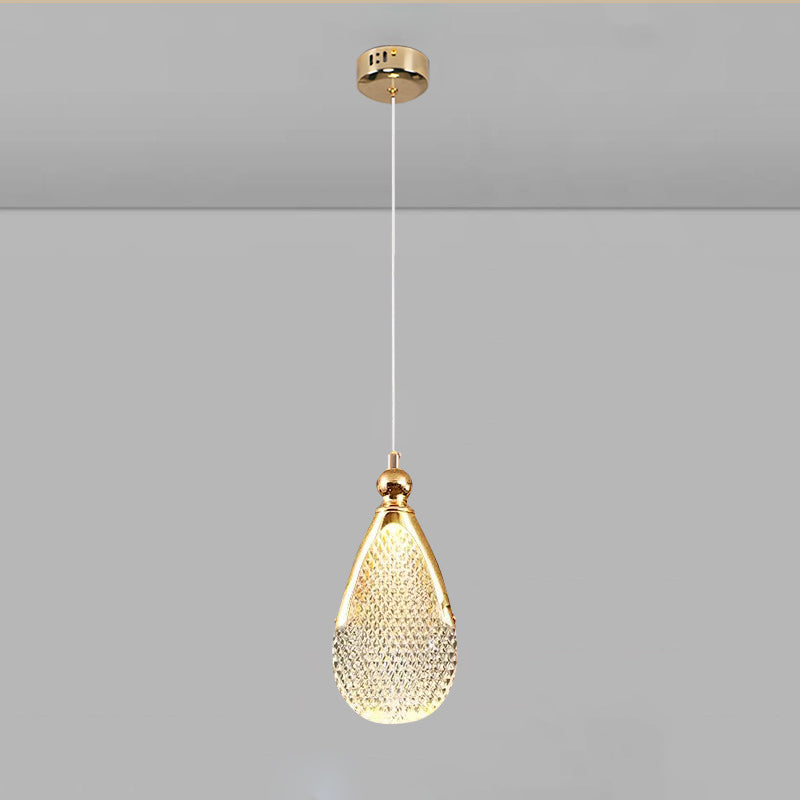 Lustre LED en acrylique et fer à base ronde minimaliste moderne pour salon 