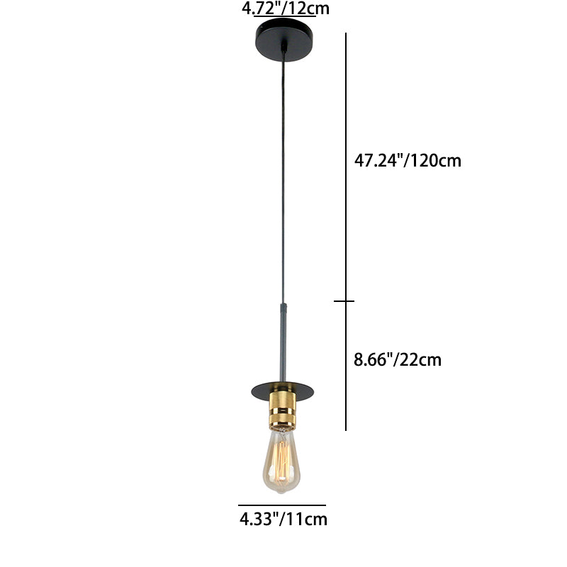 Zeitgenössische industrielle 1-flammige Pendelleuchte aus Eisen und Aluminium für Esszimmer 
