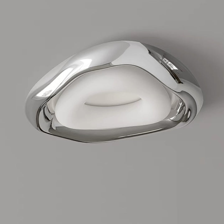 Plafonnier LED en résine PE de forme triangulaire irrégulière créative contemporaine pour salon 