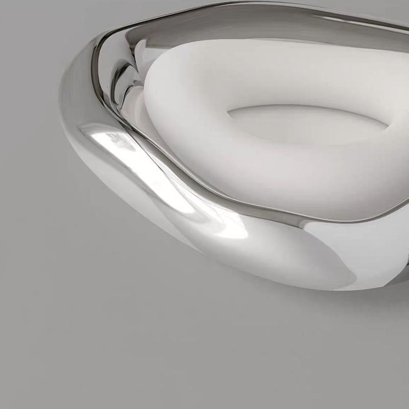 Plafonnier LED en résine PE de forme triangulaire irrégulière créative contemporaine pour salon 