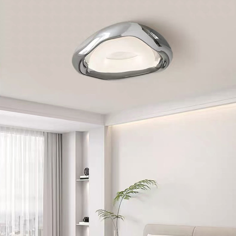 Plafonnier LED en résine PE de forme triangulaire irrégulière créative contemporaine pour salon 