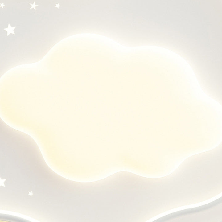 Moderne minimalistische Wolken-Blumenform Eisen Acryl LED Deckenleuchte für Schlafzimmer 