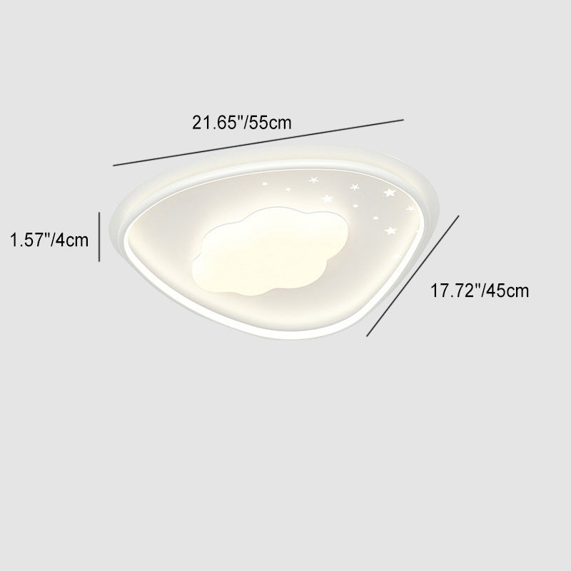 Moderne minimalistische Wolken-Blumenform Eisen Acryl LED Deckenleuchte für Schlafzimmer 