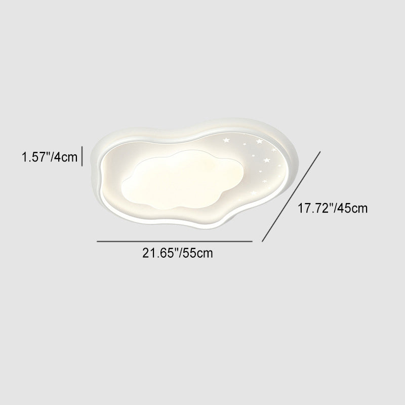 Moderne minimalistische Wolken-Blumenform Eisen Acryl LED Deckenleuchte für Schlafzimmer 