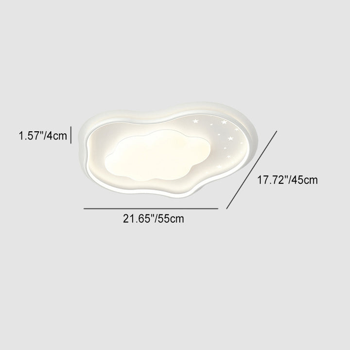 Moderne minimalistische Wolken-Blumenform Eisen Acryl LED Deckenleuchte für Schlafzimmer 