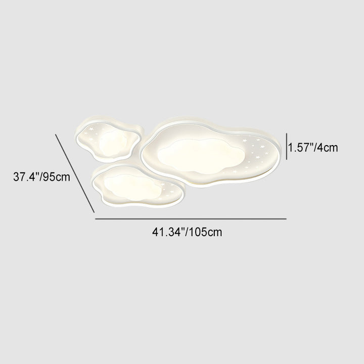 Moderne minimalistische Wolken-Blumenform Eisen Acryl LED Deckenleuchte für Schlafzimmer 