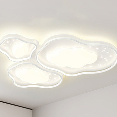 Iluminación de Montaje Empotrado LED de Hierro Acrílico con Forma de Flor de Nube Minimalista Moderna para Dormitorio 