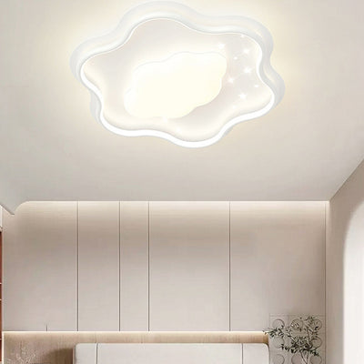 Iluminación de Montaje Empotrado LED de Hierro Acrílico con Forma de Flor de Nube Minimalista Moderna para Dormitorio 