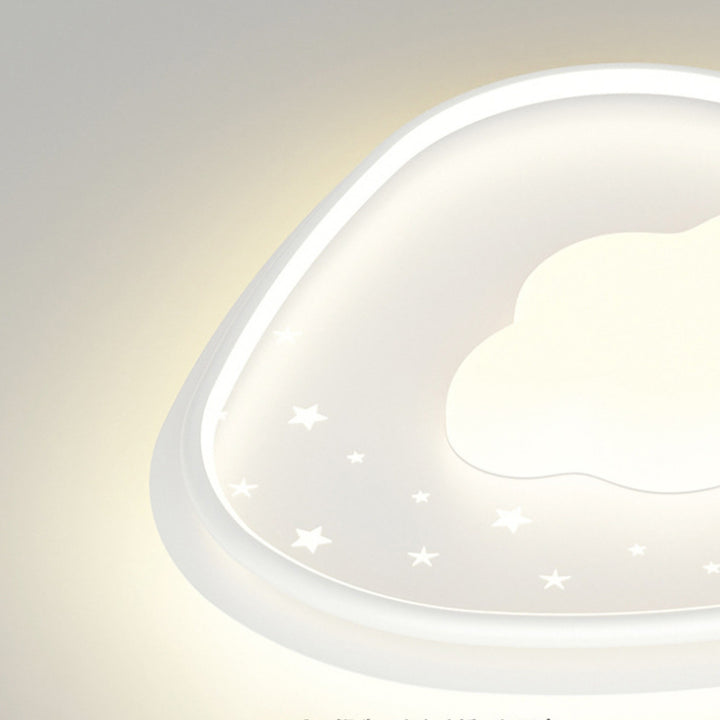 Moderne minimalistische Wolken-Blumenform Eisen Acryl LED Deckenleuchte für Schlafzimmer 