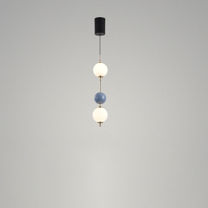 Moderne minimalistische Eisen verstellbare Draht bunte runde Ball LED Pendelleuchte für Schlafzimmer 