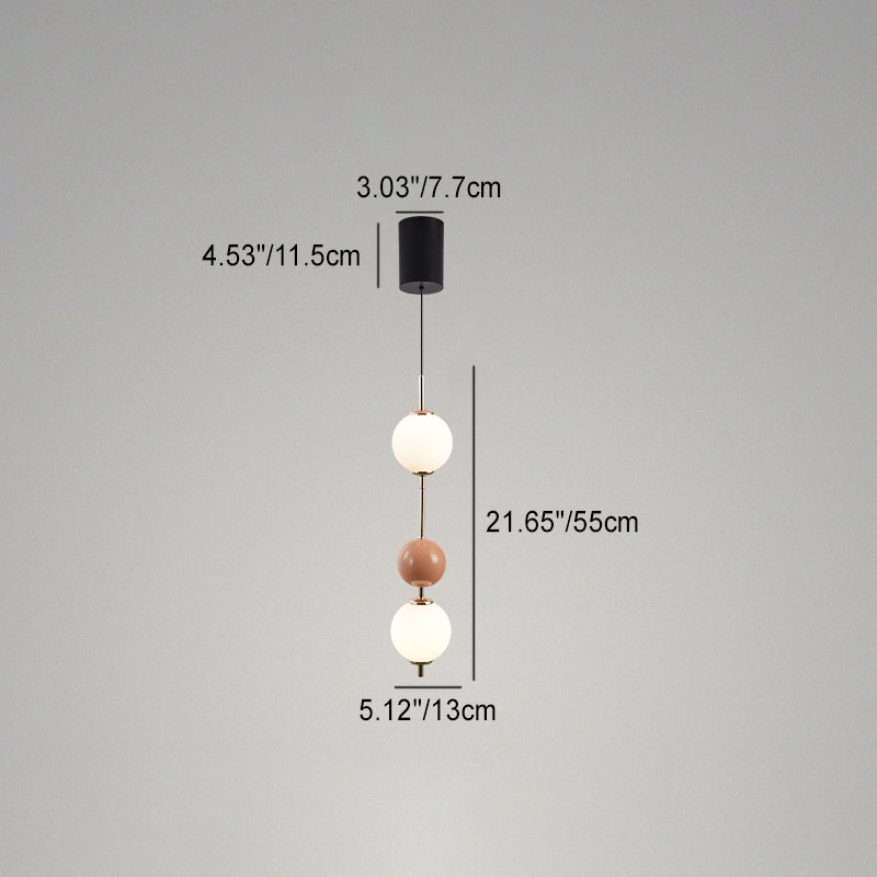 Moderne minimalistische Eisen verstellbare Draht bunte runde Ball LED Pendelleuchte für Schlafzimmer 
