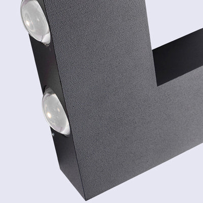 Moderne Einfachheit V-Form Aluminium Glas LED Wandleuchte Lampe für den Außenbereich 