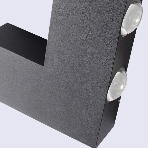 Moderne Einfachheit V-Form Aluminium Glas LED Wandleuchte Lampe für den Außenbereich 