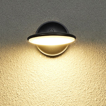 Applique murale LED en aluminium acrylique ronde, rotative, étanche et minimaliste moderne pour l&