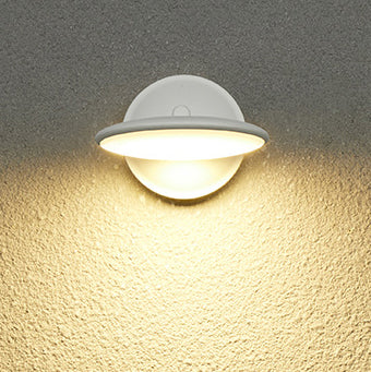 Lámpara Aplique de Pared LED Redonda de Aluminio Acrílico Impermeable Giratoria Minimalista Moderna Para Exteriores 