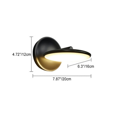 Lámpara Aplique de Pared LED Redonda de Aluminio Acrílico Impermeable Giratoria Minimalista Moderna Para Exteriores 