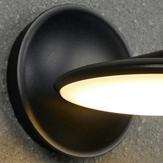 Applique murale LED en aluminium acrylique ronde, rotative, étanche et minimaliste moderne pour l&