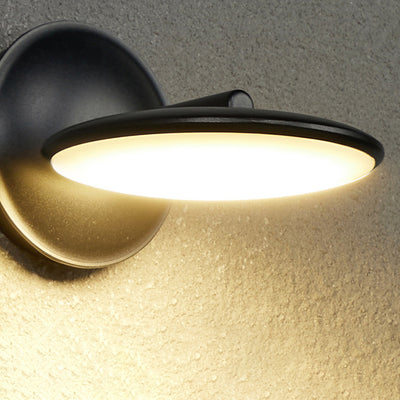 Lámpara Aplique de Pared LED Redonda de Aluminio Acrílico Impermeable Giratoria Minimalista Moderna Para Exteriores 