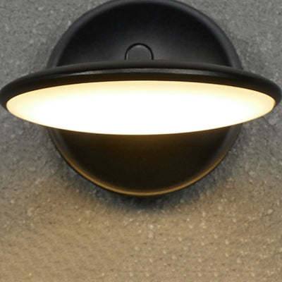 Lámpara Aplique de Pared LED Redonda de Aluminio Acrílico Impermeable Giratoria Minimalista Moderna Para Exteriores 