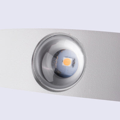 Moderne Einfachheit wasserdichte Aluminiumwelle LED Wandleuchte Lampe für den Außenbereich 