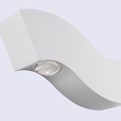 Moderne Einfachheit wasserdichte Aluminiumwelle LED Wandleuchte Lampe für den Außenbereich 