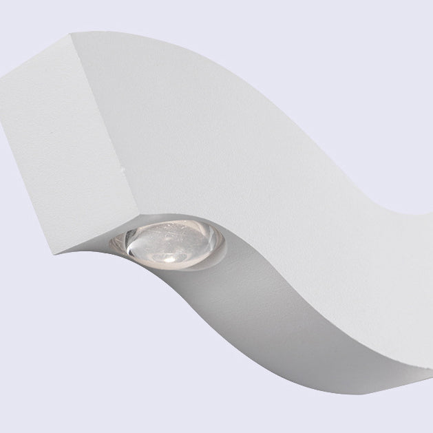 Moderne Einfachheit wasserdichte Aluminiumwelle LED Wandleuchte Lampe für den Außenbereich 
