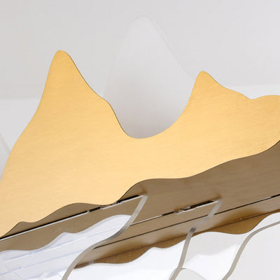 Traditionelle Chinesische Landschaft Eisen Acryl LED Insel Licht Kronleuchter Für Wohnzimmer 