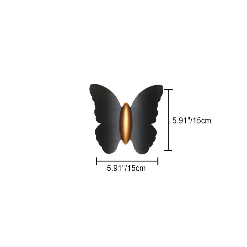 Applique murale LED en aluminium étanche papillon minimaliste moderne pour patio extérieur 