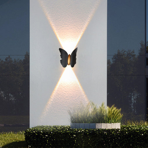 Applique murale LED en aluminium étanche papillon minimaliste moderne pour patio extérieur 