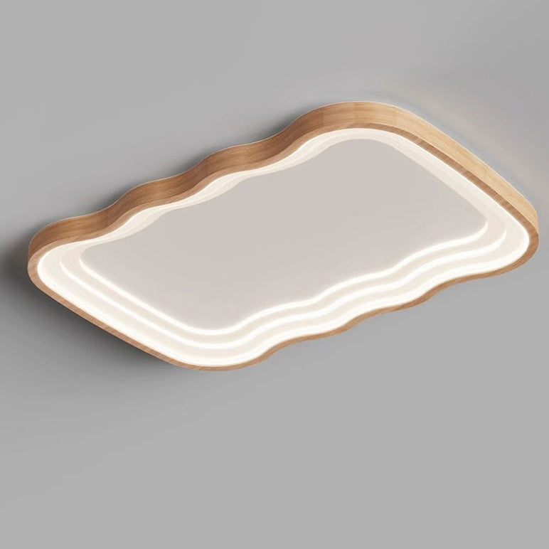 ضوء السقف المدمج LED من الخشب PVC مع الأجهزة السحابية الكريمية الاسكندنافية المعاصرة لغرفة النوم 