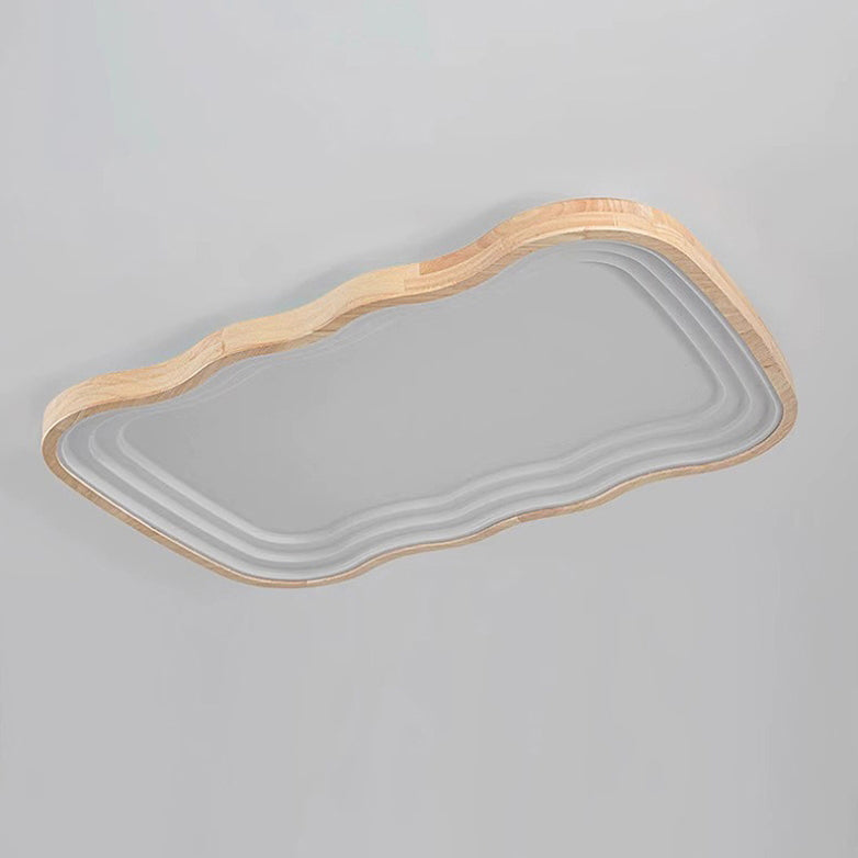 ضوء السقف المدمج LED من الخشب PVC مع الأجهزة السحابية الكريمية الاسكندنافية المعاصرة لغرفة النوم 