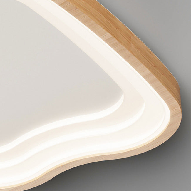 ضوء السقف المدمج LED من الخشب PVC مع الأجهزة السحابية الكريمية الاسكندنافية المعاصرة لغرفة النوم 