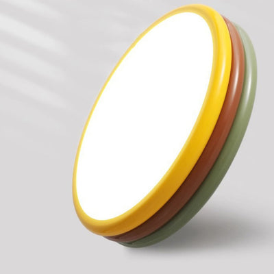 ضوء سقف مثبت على السطح من الأكريليك LED بقاعدة حديدية بتصميم معاصر على شكل برجر مكدس بألوان سكاندينافية لغرفة النوم 