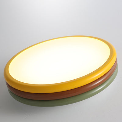 ضوء سقف مثبت على السطح من الأكريليك LED بقاعدة حديدية بتصميم معاصر على شكل برجر مكدس بألوان سكاندينافية لغرفة النوم 
