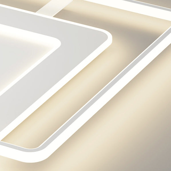 Moderne Einfachheit Drei Runde Quadrat Rechteckige Eisen Acryl LED Unterputz Deckenleuchte Für Schlafzimmer 
