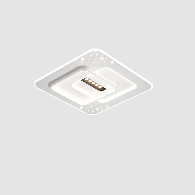 Moderne Einfachheit Drei Runde Quadrat Rechteckige Eisen Acryl LED Unterputz Deckenleuchte Für Schlafzimmer 