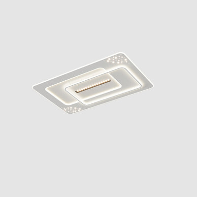 Moderne Einfachheit Drei Runde Quadrat Rechteckige Eisen Acryl LED Unterputz Deckenleuchte Für Schlafzimmer 