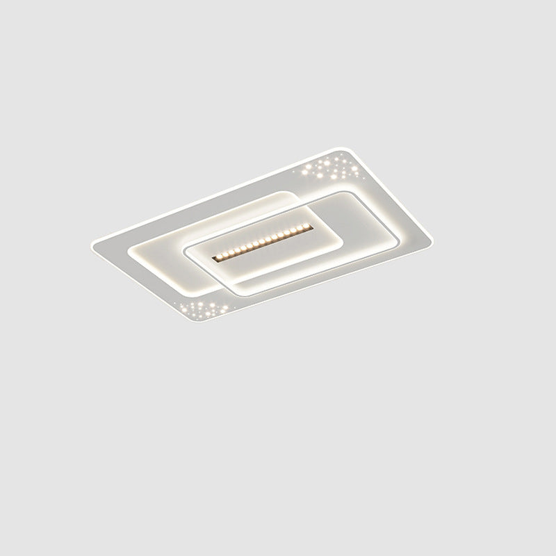 Moderne Einfachheit Drei Runde Quadrat Rechteckige Eisen Acryl LED Unterputz Deckenleuchte Für Schlafzimmer 
