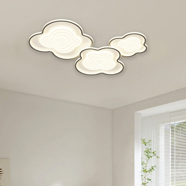 Plafonnier LED en forme irrégulière minimaliste moderne en fer, acrylique et aluminium pour chambre 